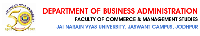 Department of Business Administration - JNVU Jodhpur